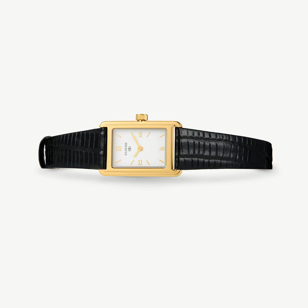 D.LOUISE Classic Leather Rectangle Watch