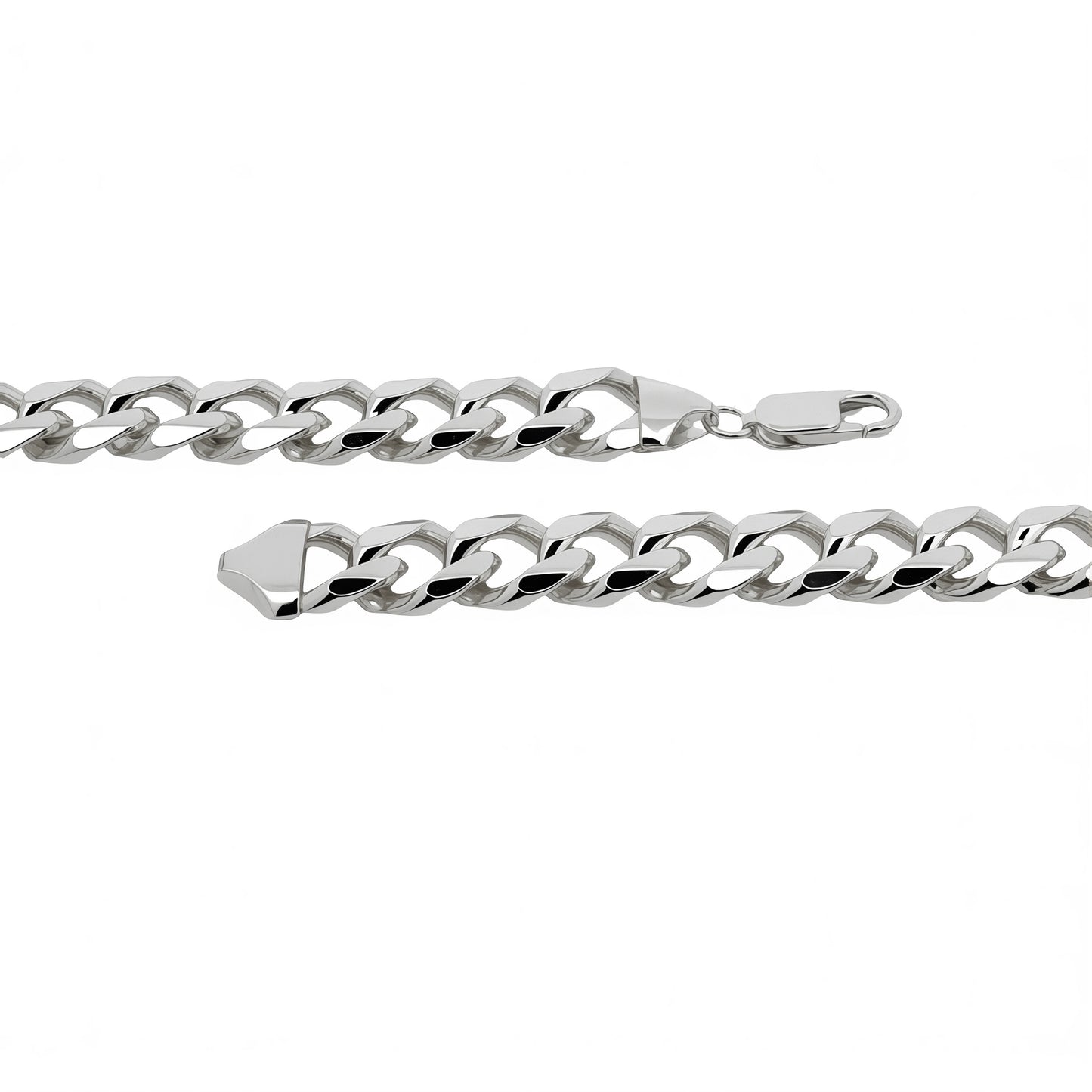 Men's Silver Diamond-Cut Curb Link Chain Necklace