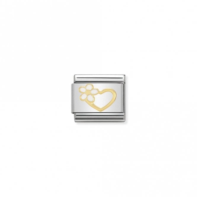 Nomination Classic Gold Heart with Flower Love & Hearts Charms