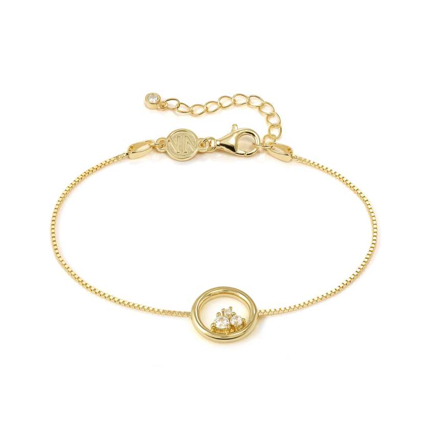 Nomination Dreams Beats Circle Bracelet in Gold with CZ