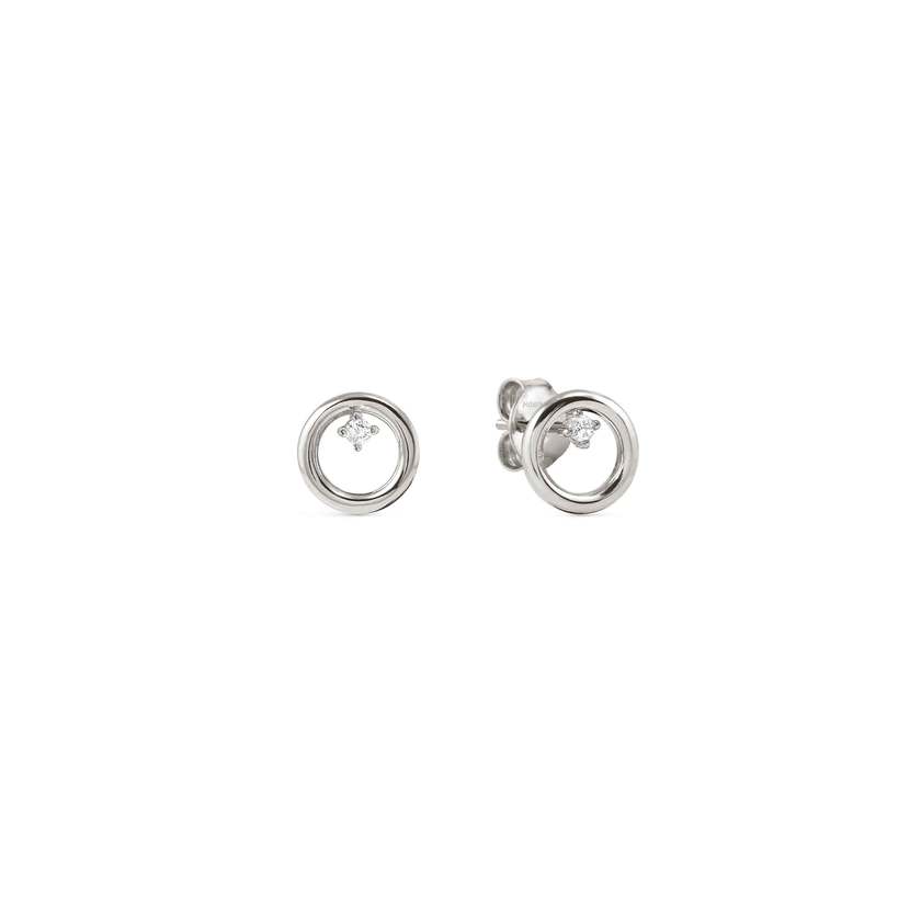 Nomination Dreams Beats Circle Earrings in Silver with CZ