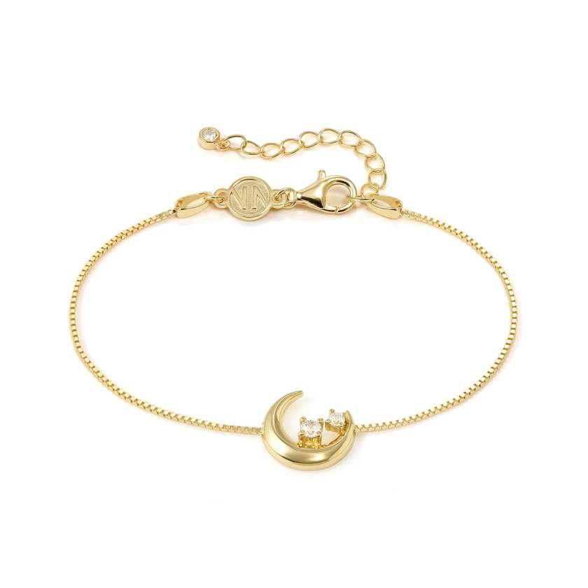 Nomination Dreams Beats Moon Bracelet in Gold with CZ