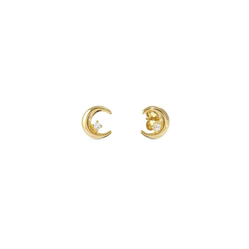 Nomination Dreams Beats Moon Earrings in Gold with CZ