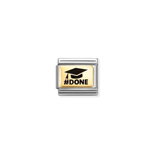 Nomination Gold Enamel #Done Graduation Charms