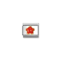 Classic Gold Red Coral Stone Flowers & Nature Charms