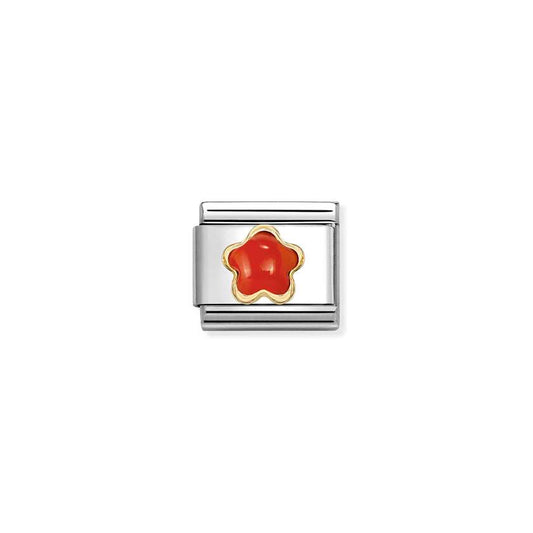 Nomination Gold Red Coral Stone Charms