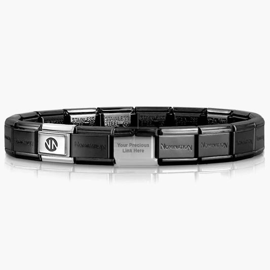 Nomination Black Charm Bracelet, the Original Nero Italian Charm Bracelet
