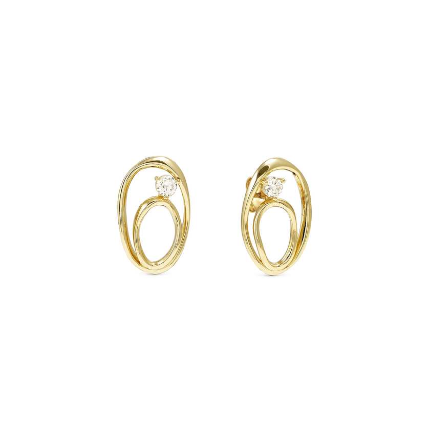 Nomination My Rebel Art Earrings in Gold with Oval CZ