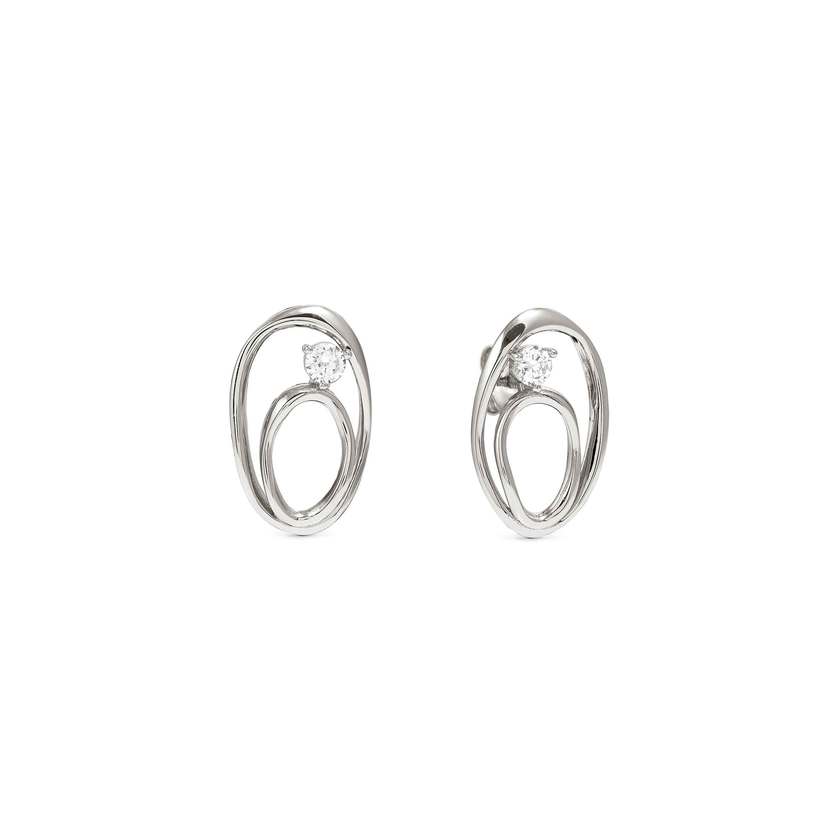 Nomination My Rebel Art Earrings in Silver with CZ Oval