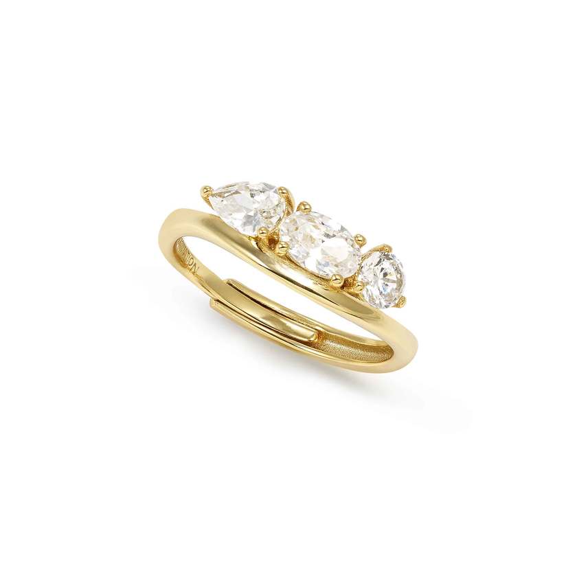 Nomination My Rebel Art Trilogy Ring in Gold with Oval CZ