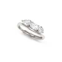 My Rebel Art Trilogy Ring in Silver with Oval CZ