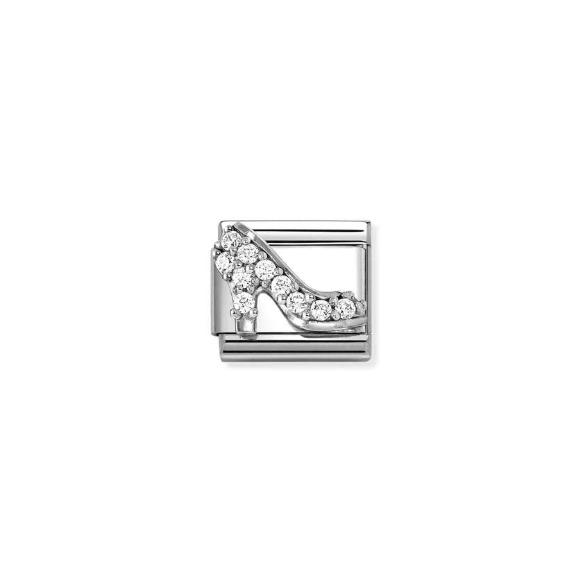 Nomination Classic Silver and CZ White High Heels Fashion & Fun Charms