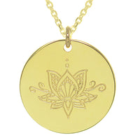 Ornate Lotus myMantra Necklace in Gold, 80cm