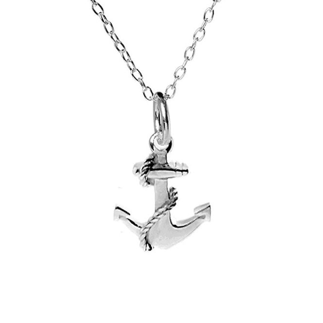 Mantra Jewellery Anchor Necklace in Sterling Silver