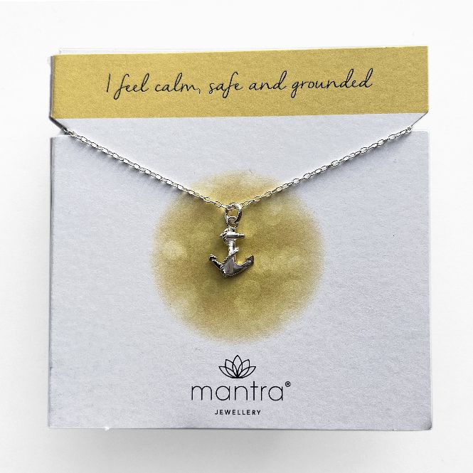 Mantra Jewellery Anchor Necklace in Sterling Silver