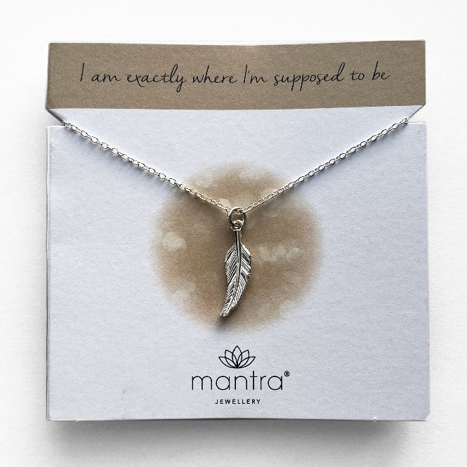 Feather Necklace in Sterling Silver