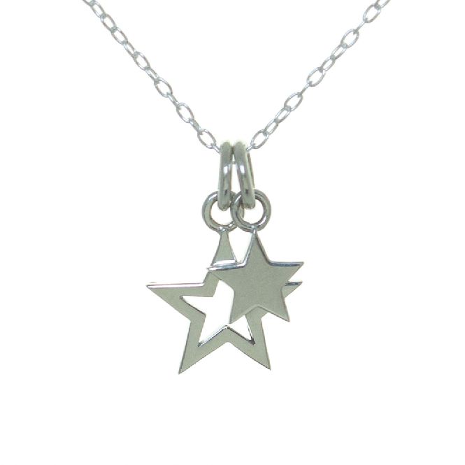 Mantra Jewellery Stars Necklace in Sterling Silver