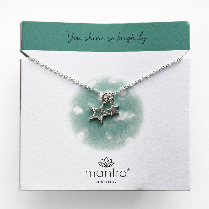 Mantra Jewellery Stars Necklace in Sterling Silver