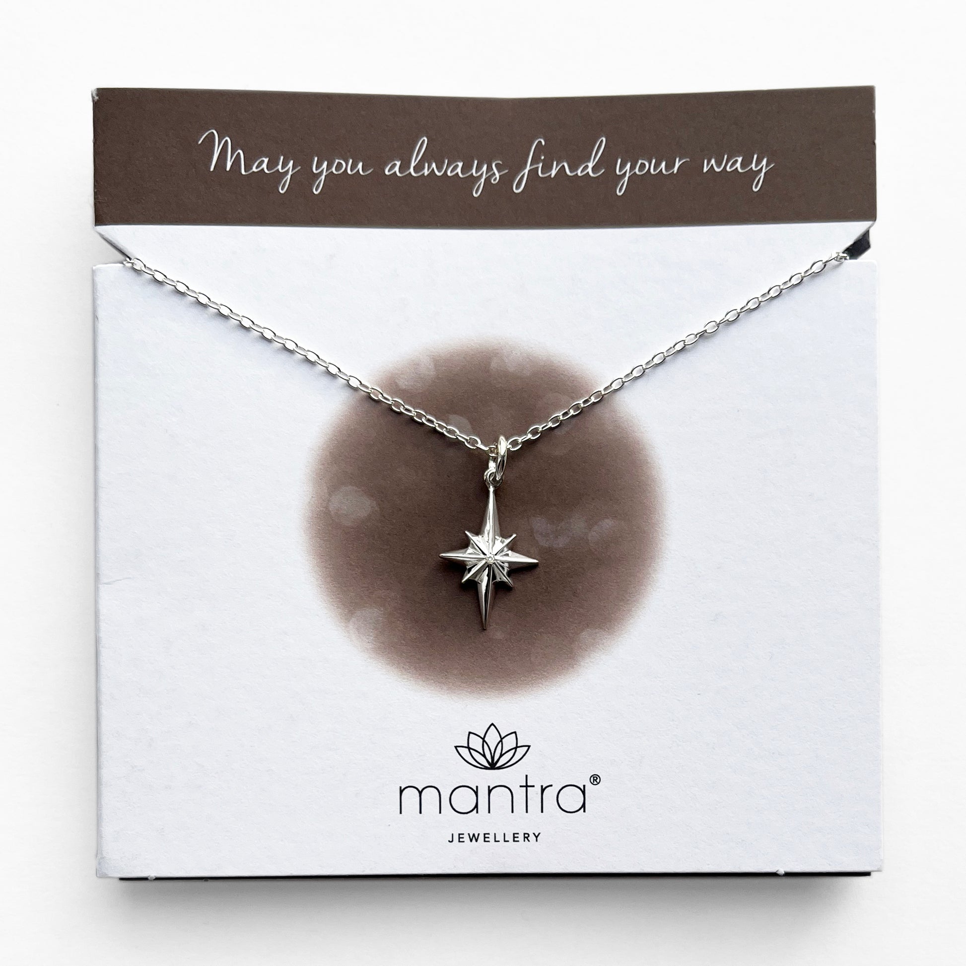 Mantra Jewellery North Star Necklace in Sterling Silver
