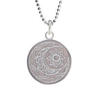Moon & Sun Disc Necklace in Sterling Silver