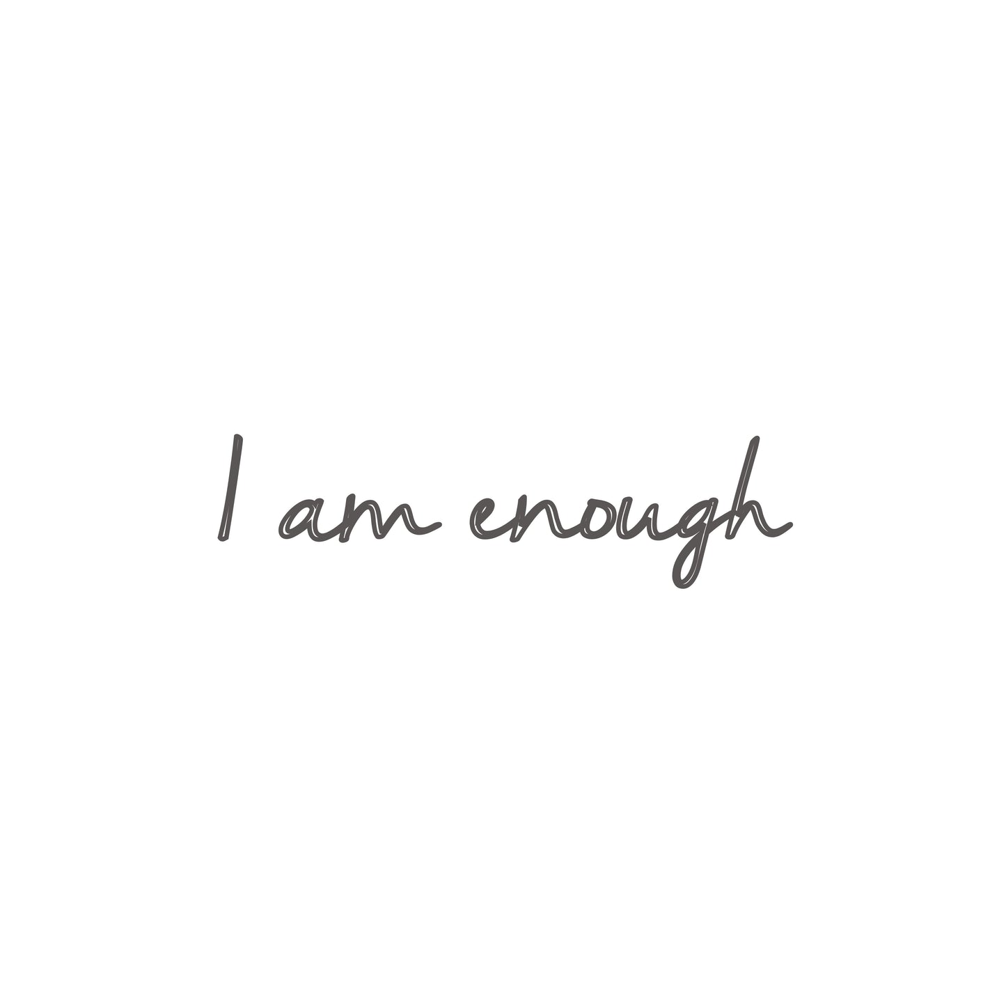 I am Enough Disc Necklace in Sterling Silver