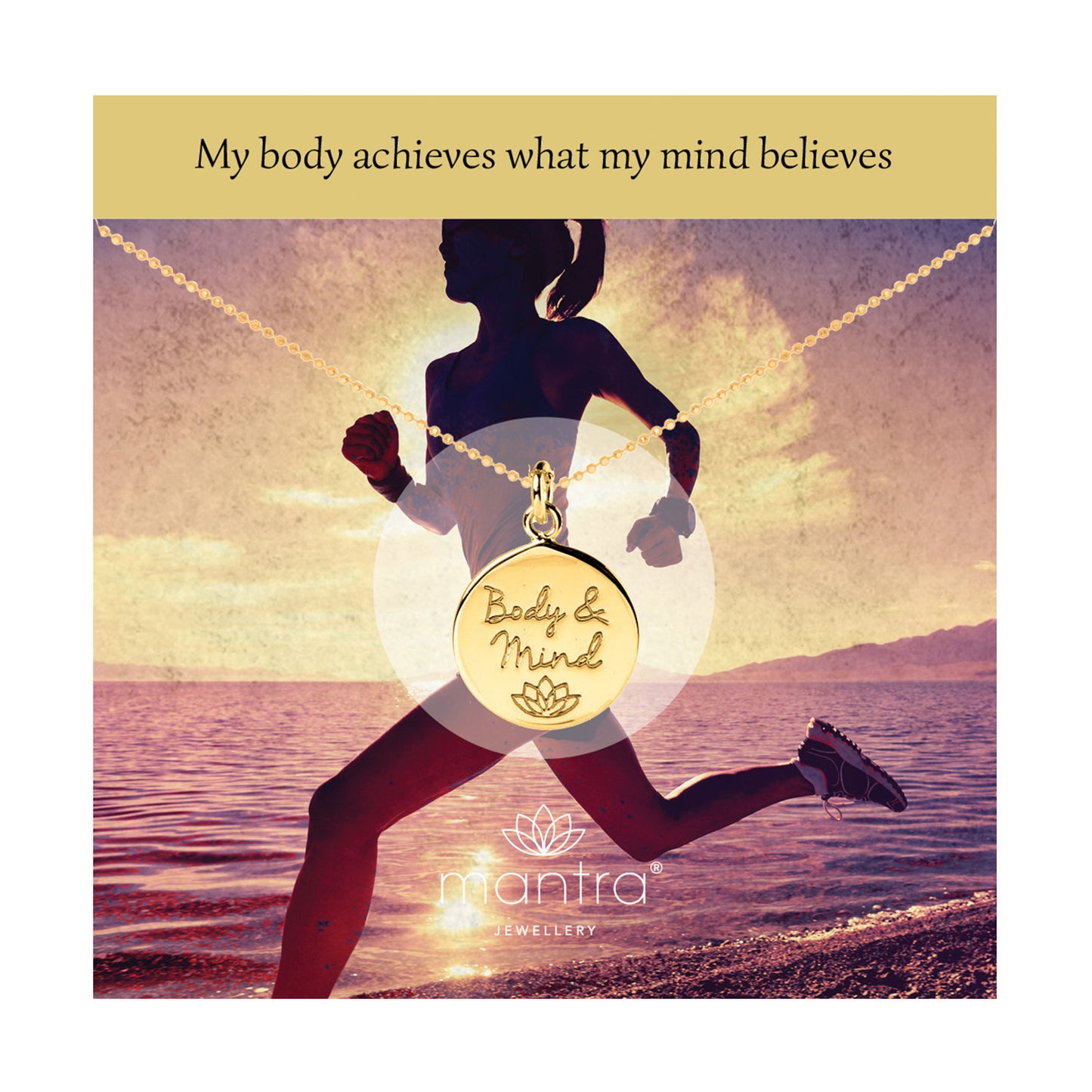 Body & Mind Disc Necklace in Gold