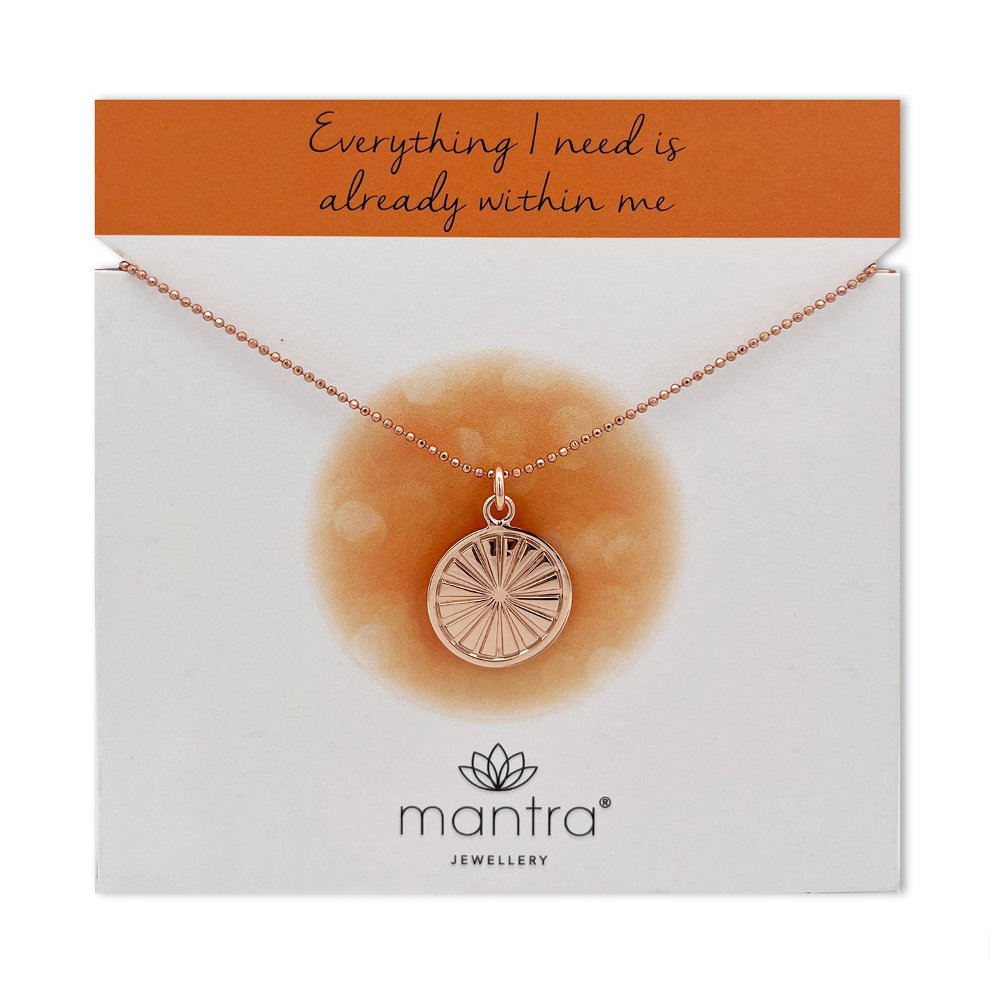 Everything I Need Disc Necklace in Rose Gold