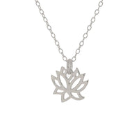 Lotus Necklace in Sterling Silver