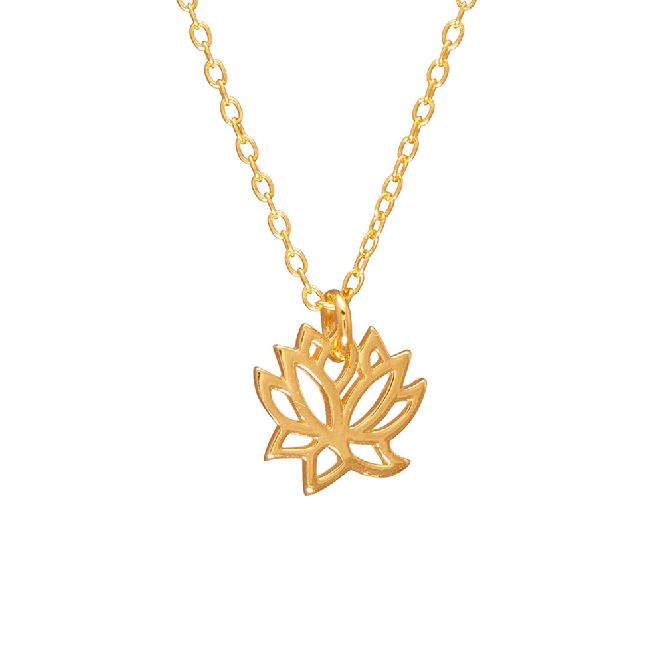 Mantra Jewellery Lotus Necklace in Gold