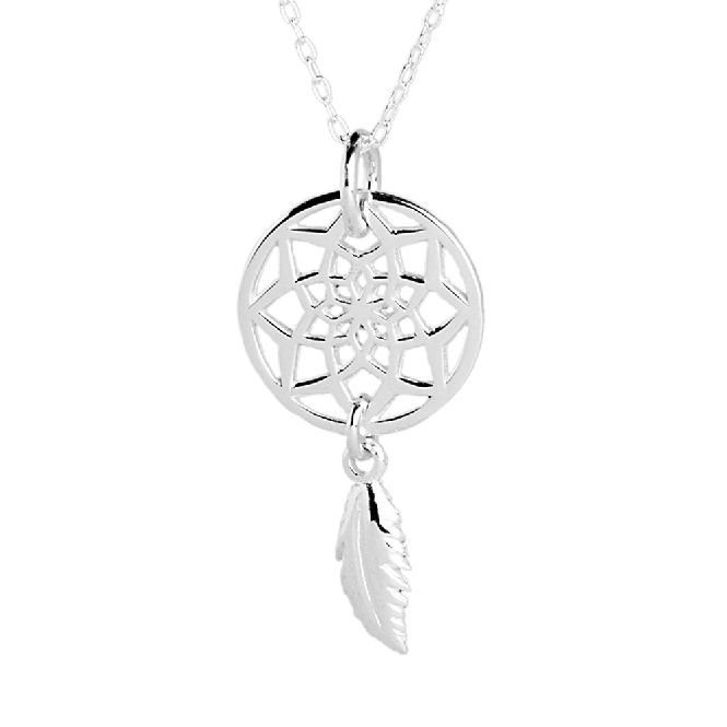 Mantra Jewellery Dreamcatcher Necklace in Sterling Silver