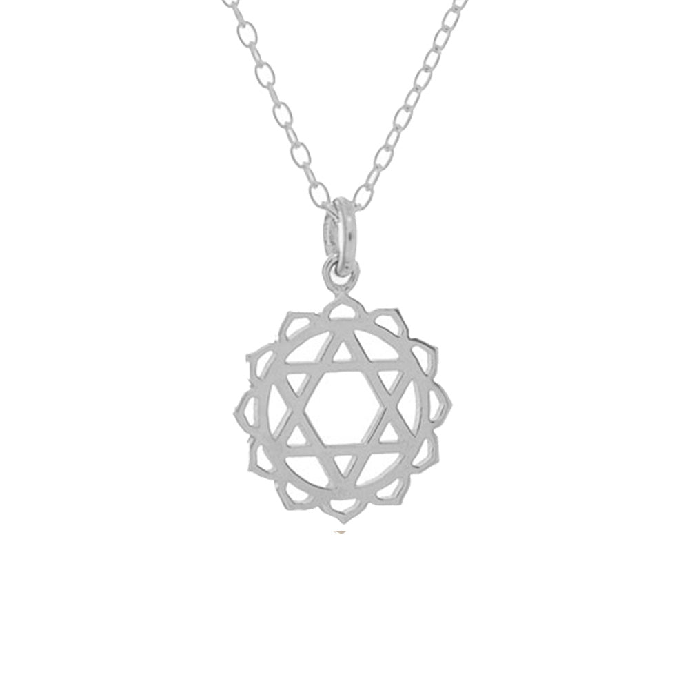 Heart Chakra Necklace in Sterling Silver