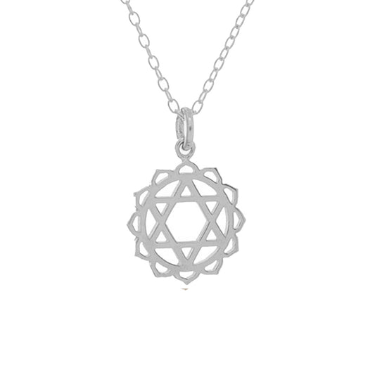 Heart Chakra Necklace in Sterling Silver
