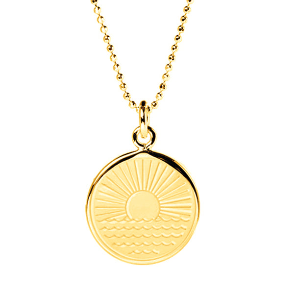 Mantra Jewellery One Day at a Time Disc Necklace in Gold
