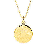 One Day at a Time Disc Necklace in Gold