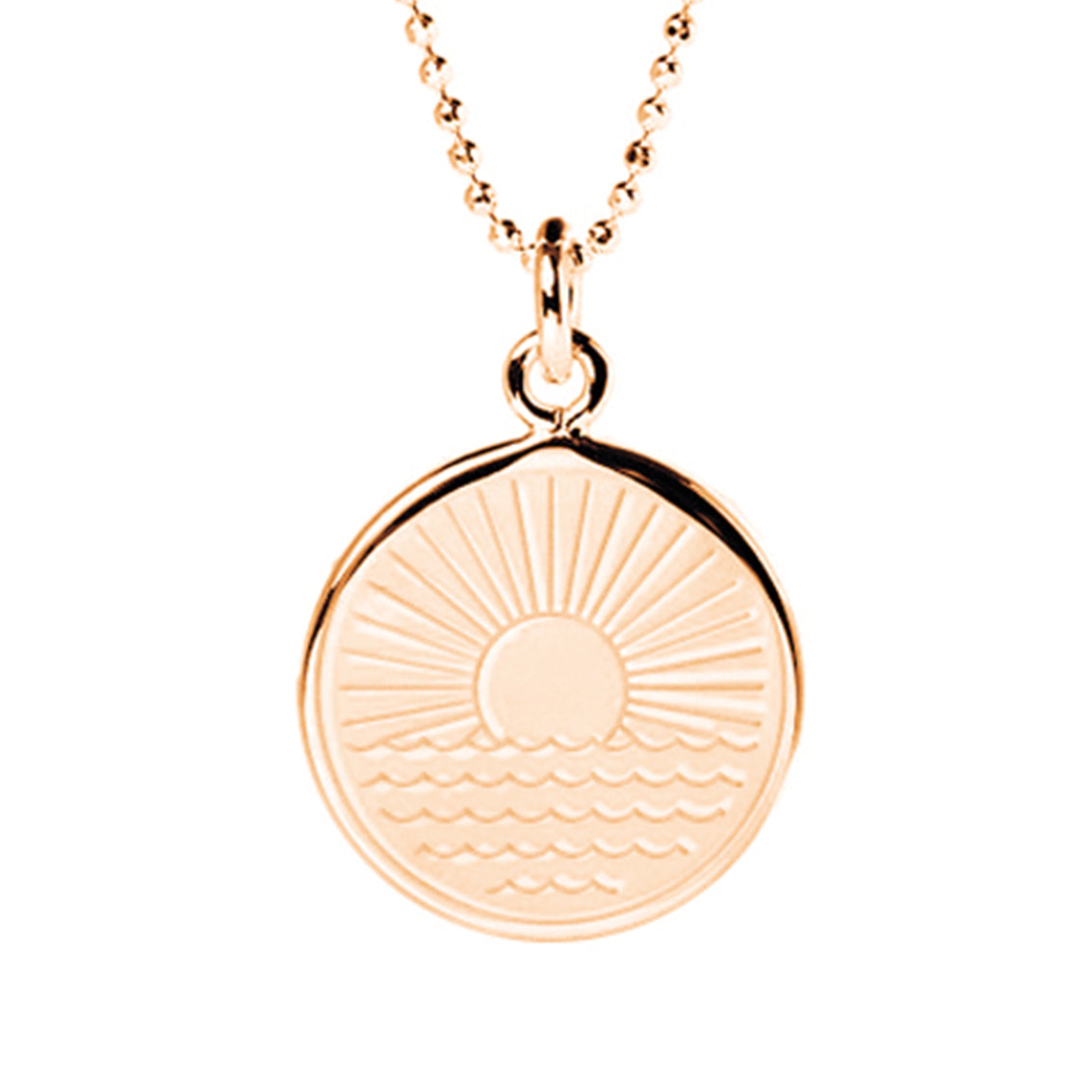 Mantra Jewellery One Day at a Time Disc Necklace in Rose Gold