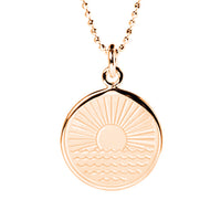 One Day at a Time Disc Necklace in Rose Gold