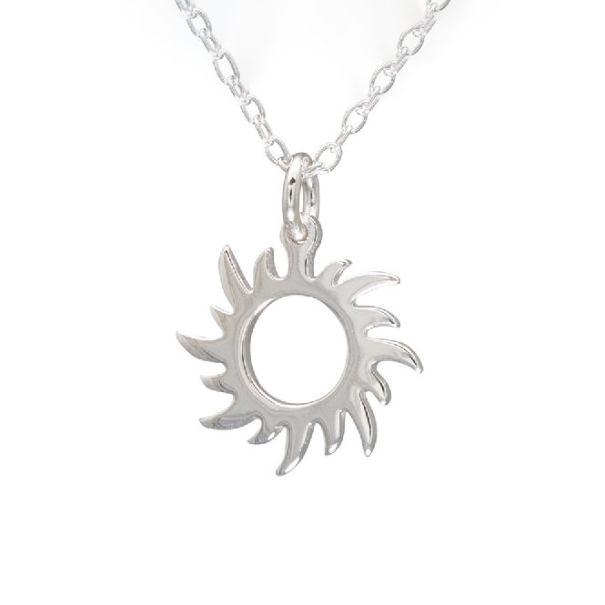 Sun Necklace in Sterling Silver