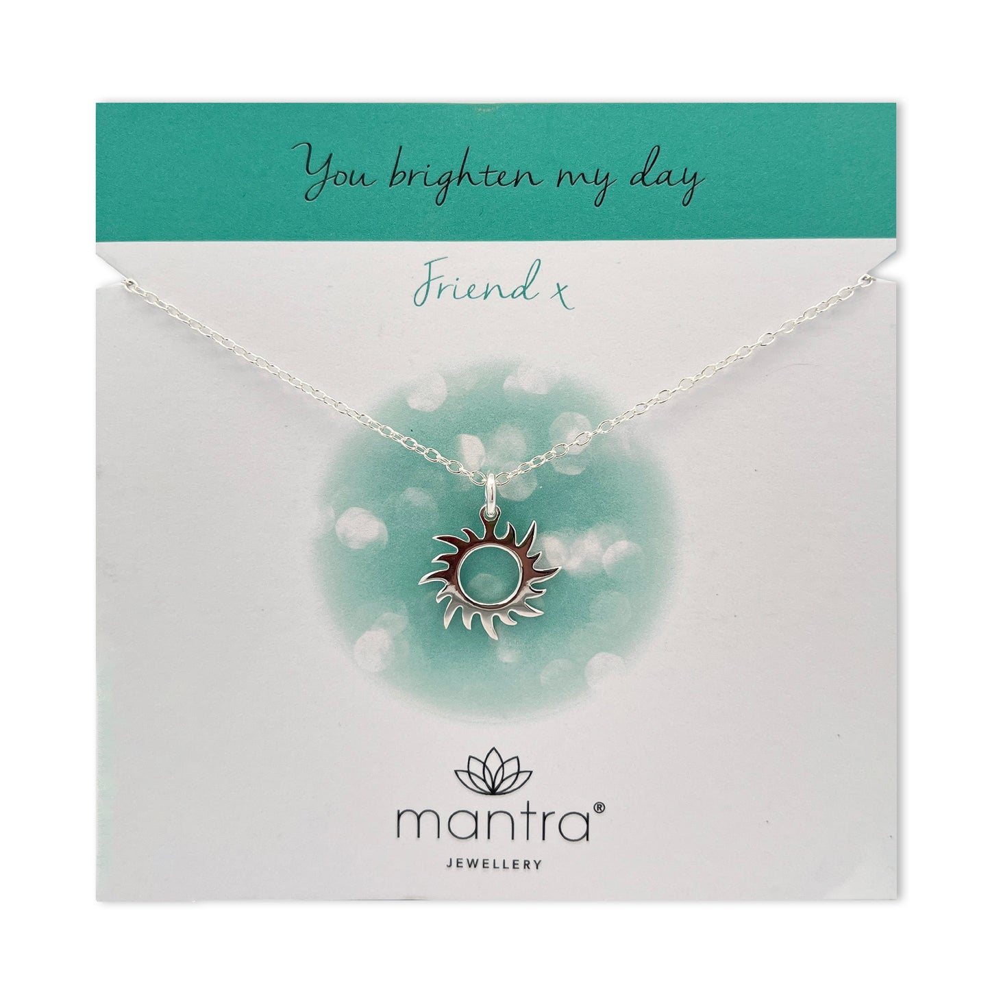 Friendship Sunshine Necklace in Sterling Silver