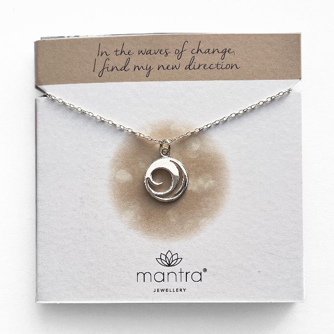 Mantra Jewellery Wave Necklace in Sterling Silver