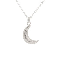 Crescent Moon Necklace in Sterling Silver