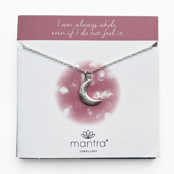 Crescent Moon Necklace in Sterling Silver