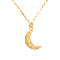 Crescent Moon Necklace in Gold