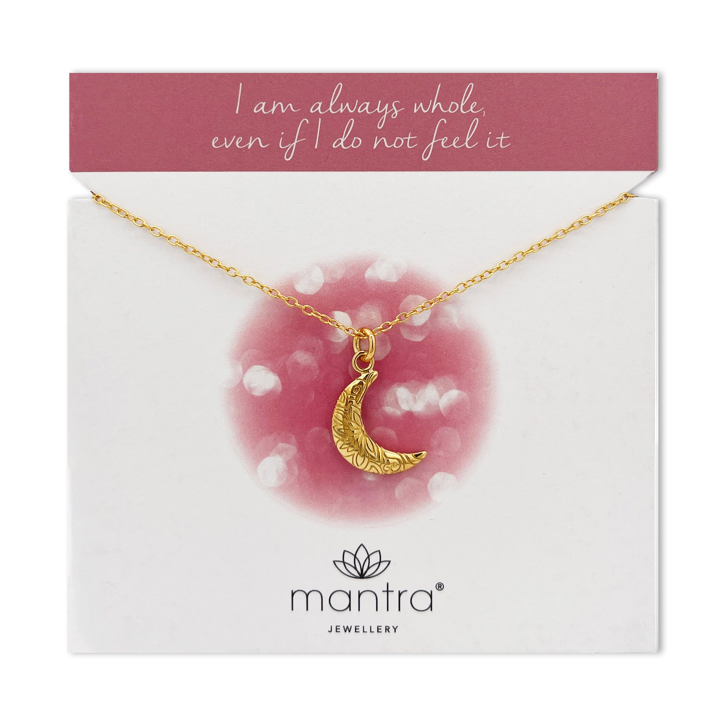 Crescent Moon Necklace in Gold