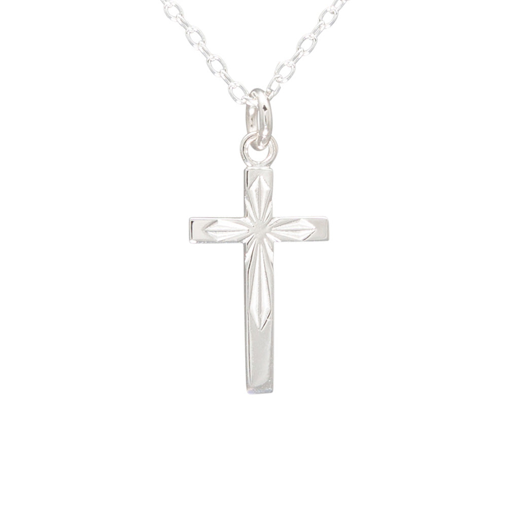 Mantra Jewellery Cross Necklace in Sterling Silver