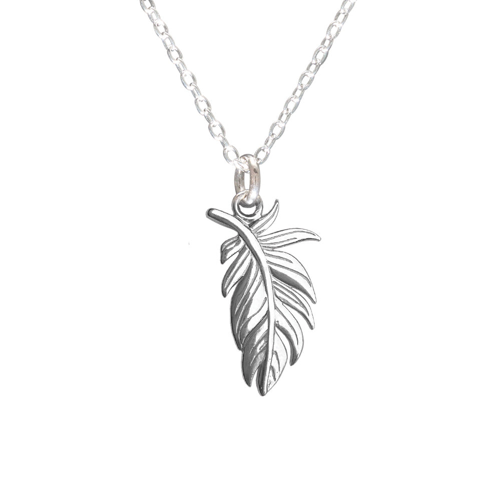 Mantra Jewellery Plume Necklace in Sterling Silver