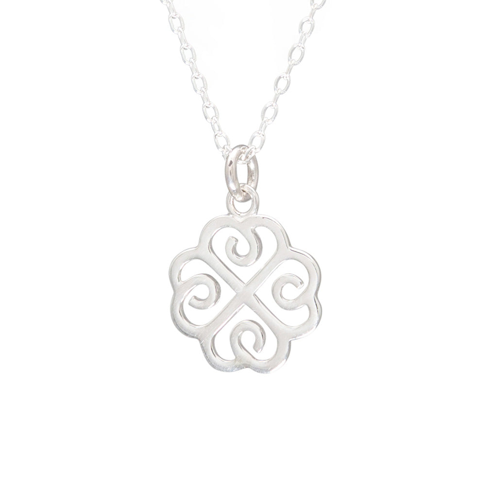 Lucky Clover Necklace in Sterling Silver