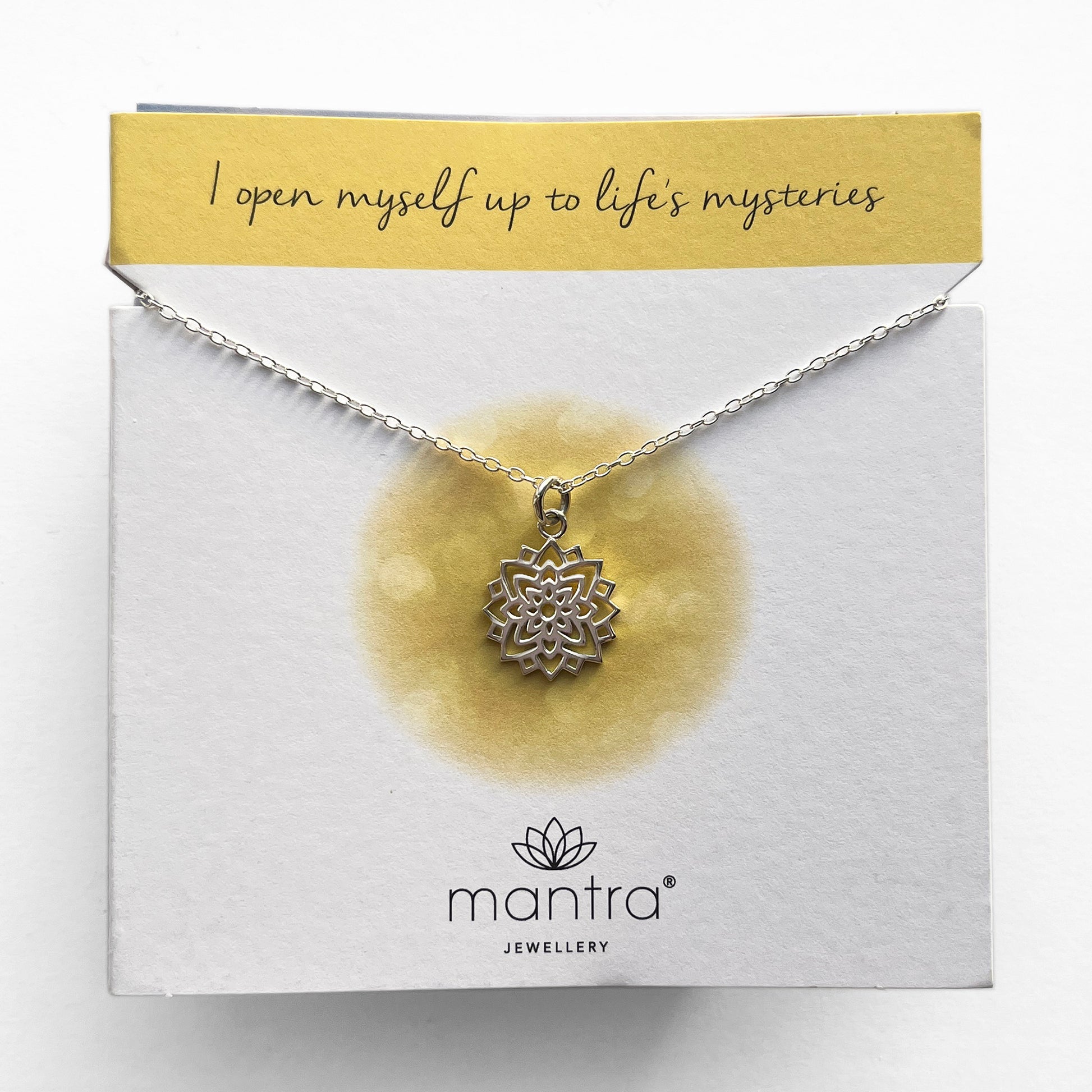 Mantra Jewellery Crown Chakra Necklace in Sterling Silver
