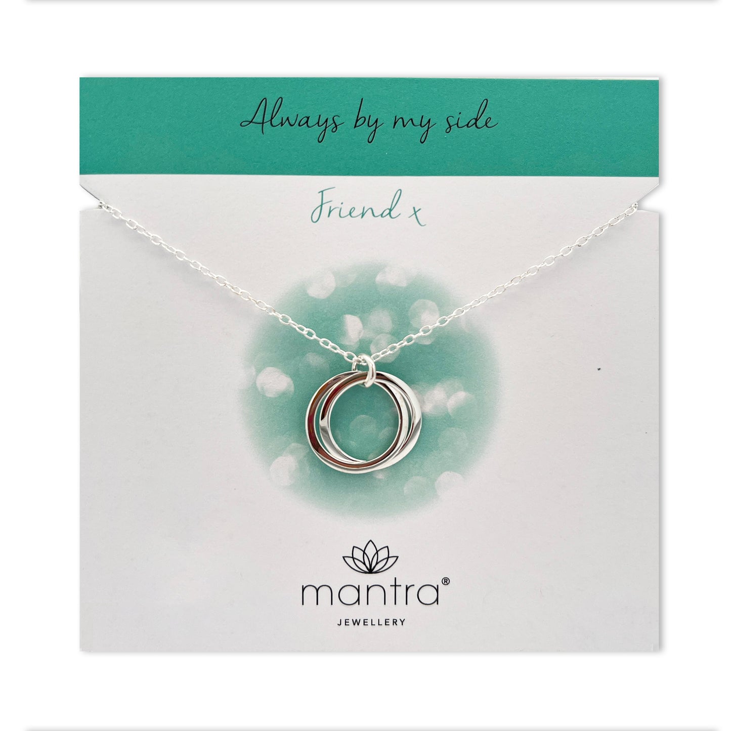 Friendship Linked Circles Necklace in Sterling Silver