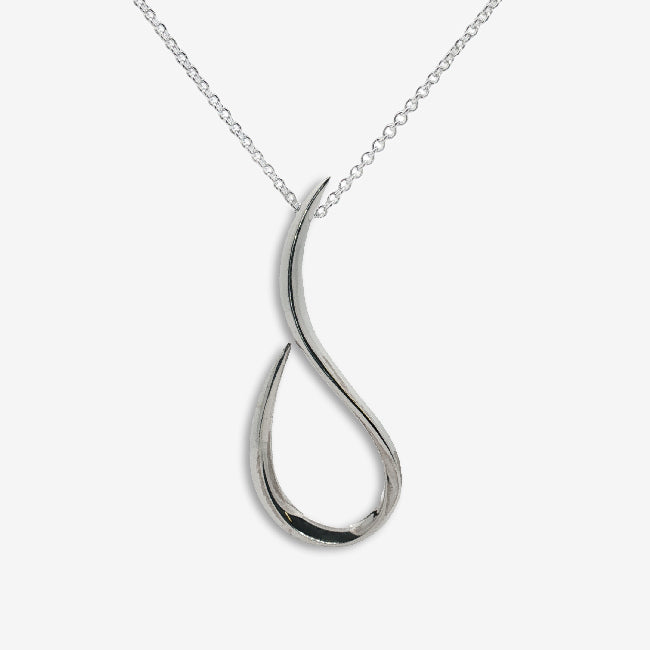 Silver Long Looped Chunky Necklace