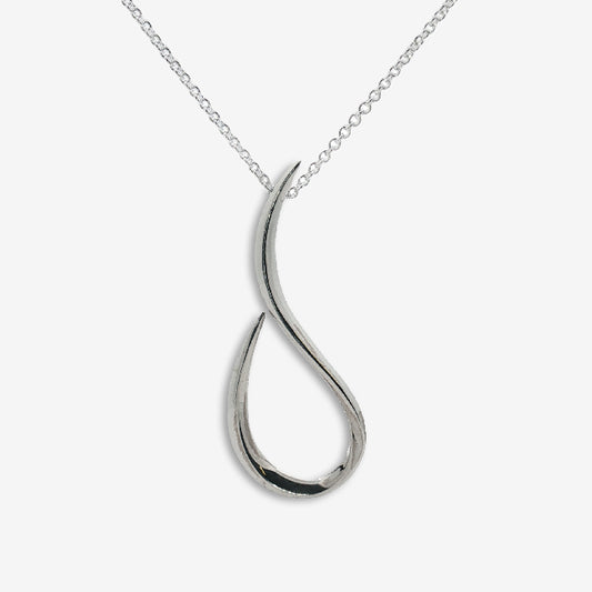 Silver Long Looped Chunky Necklace